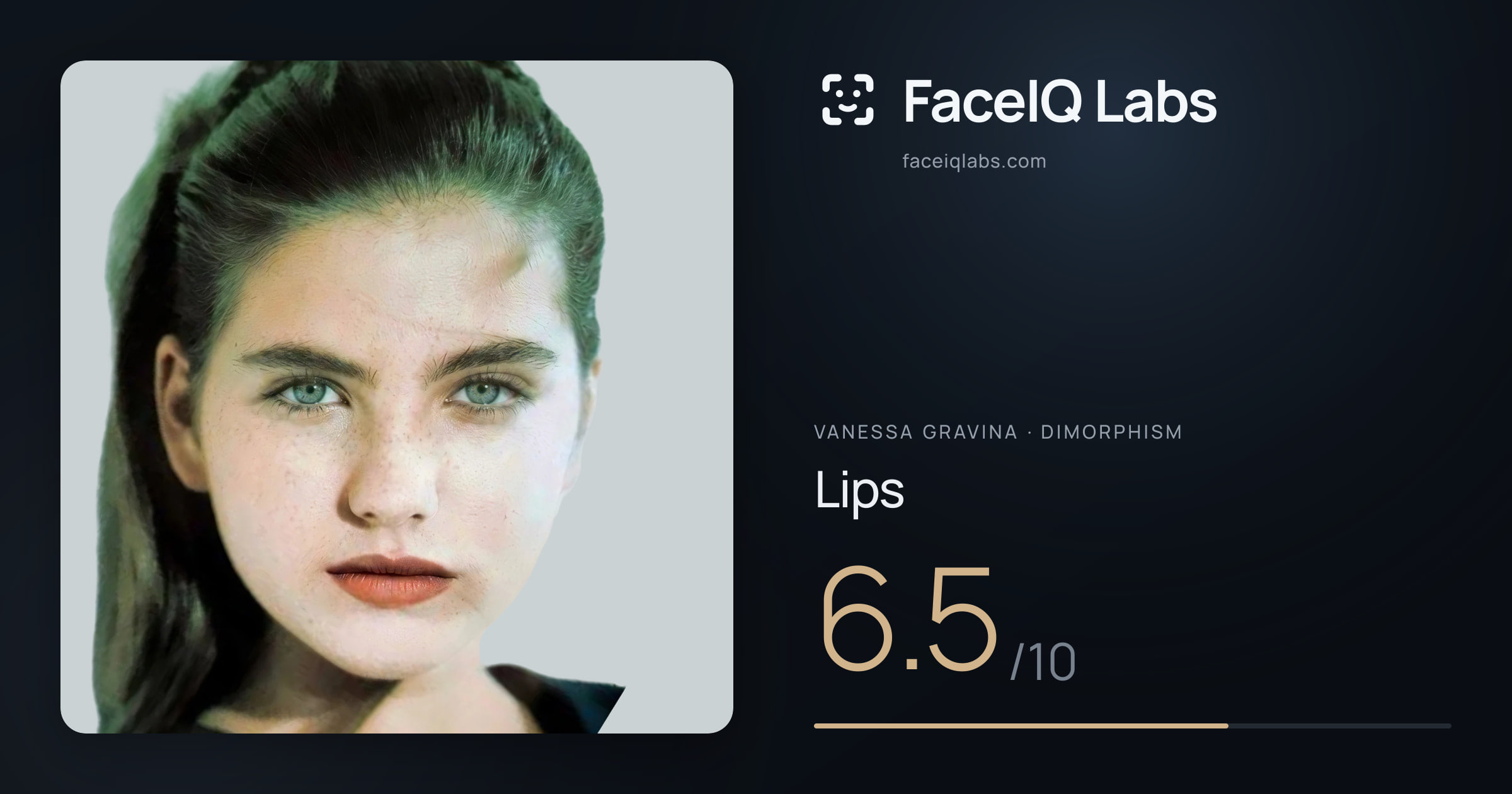 Vanessa Gravina Lips: 6.5/10, drawn on the photo