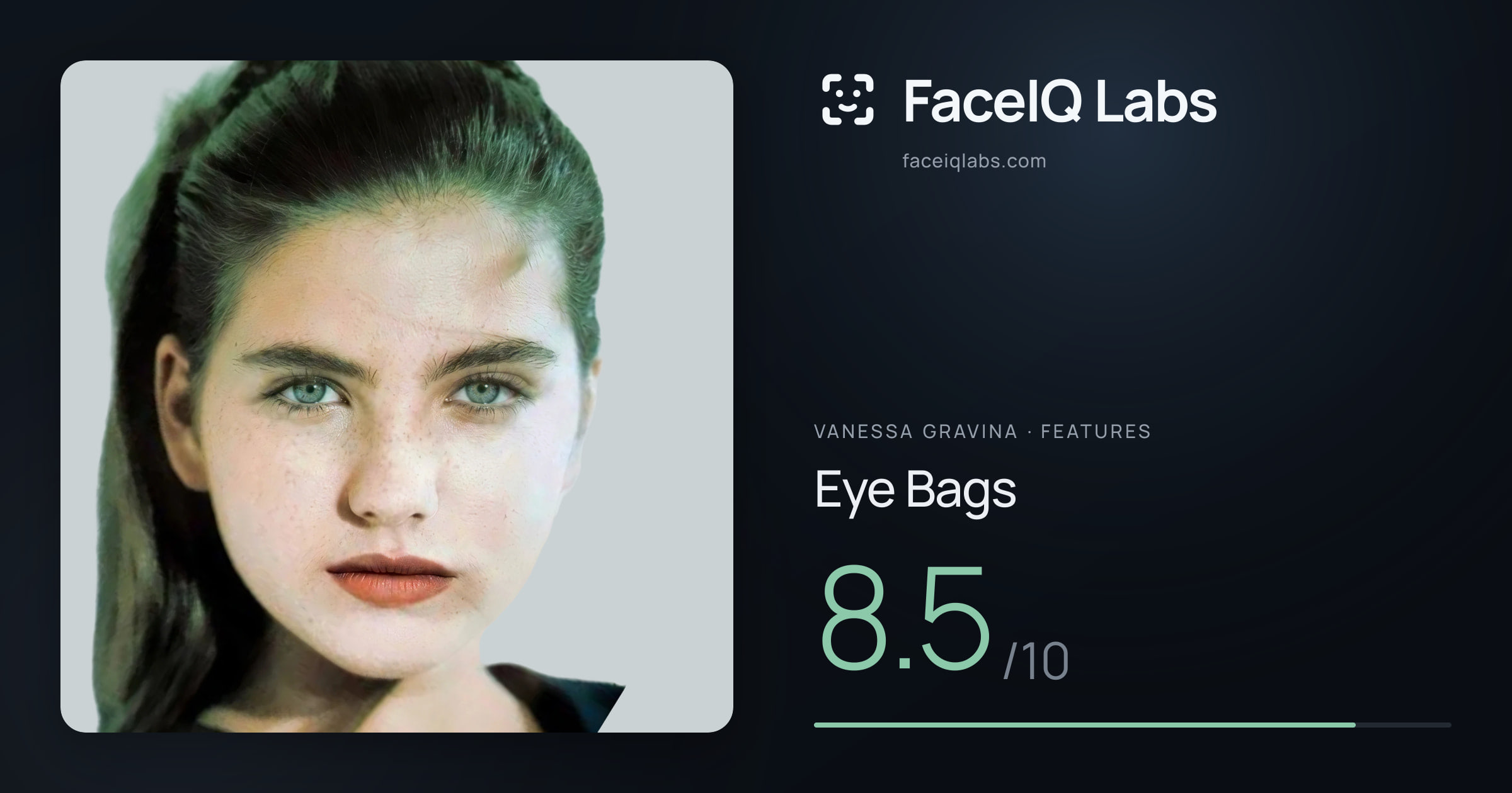 Vanessa Gravina Eye Bags: 8.5/10, drawn on the photo
