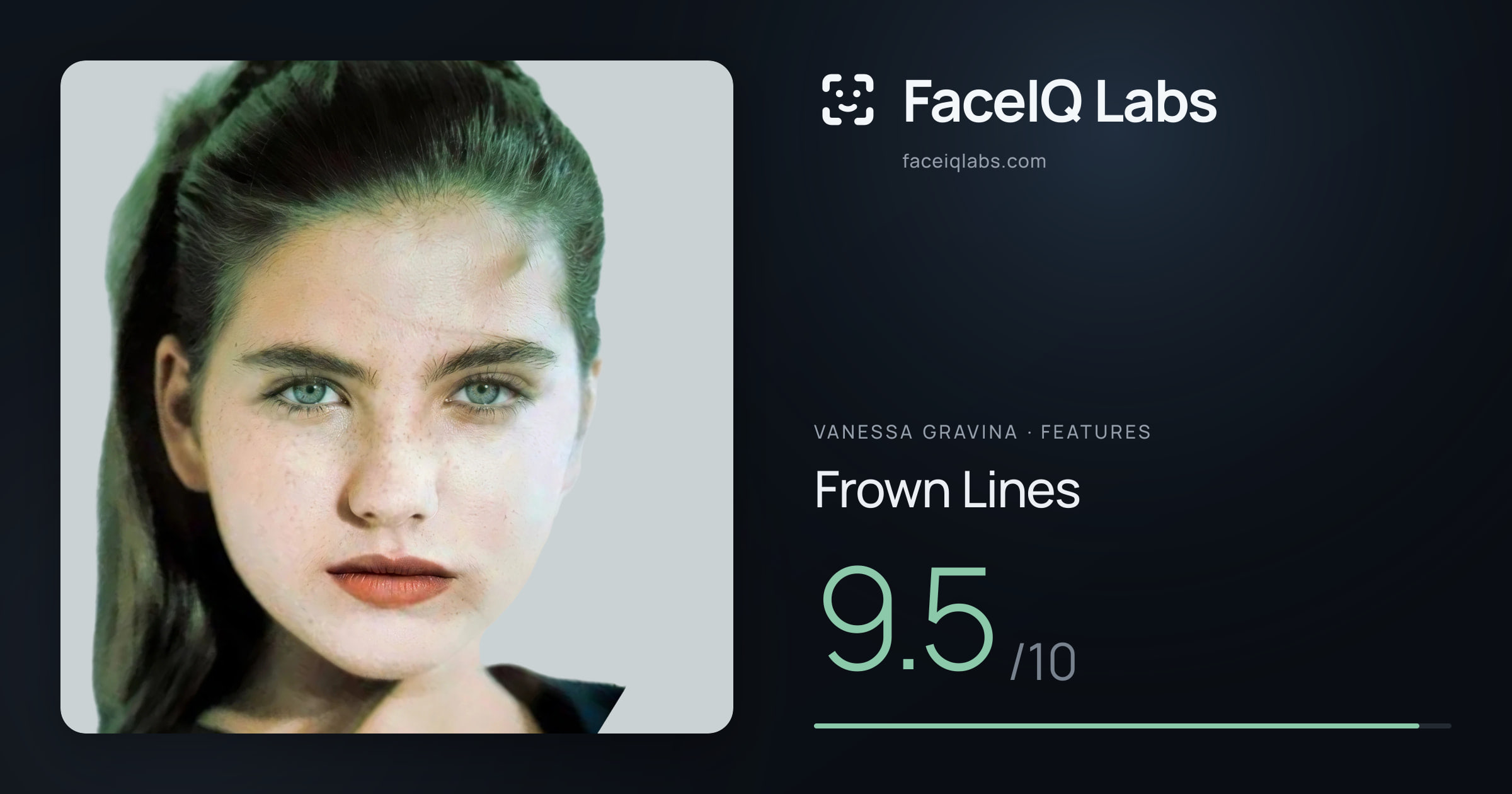 Vanessa Gravina Frown Lines: 9.5/10, drawn on the photo
