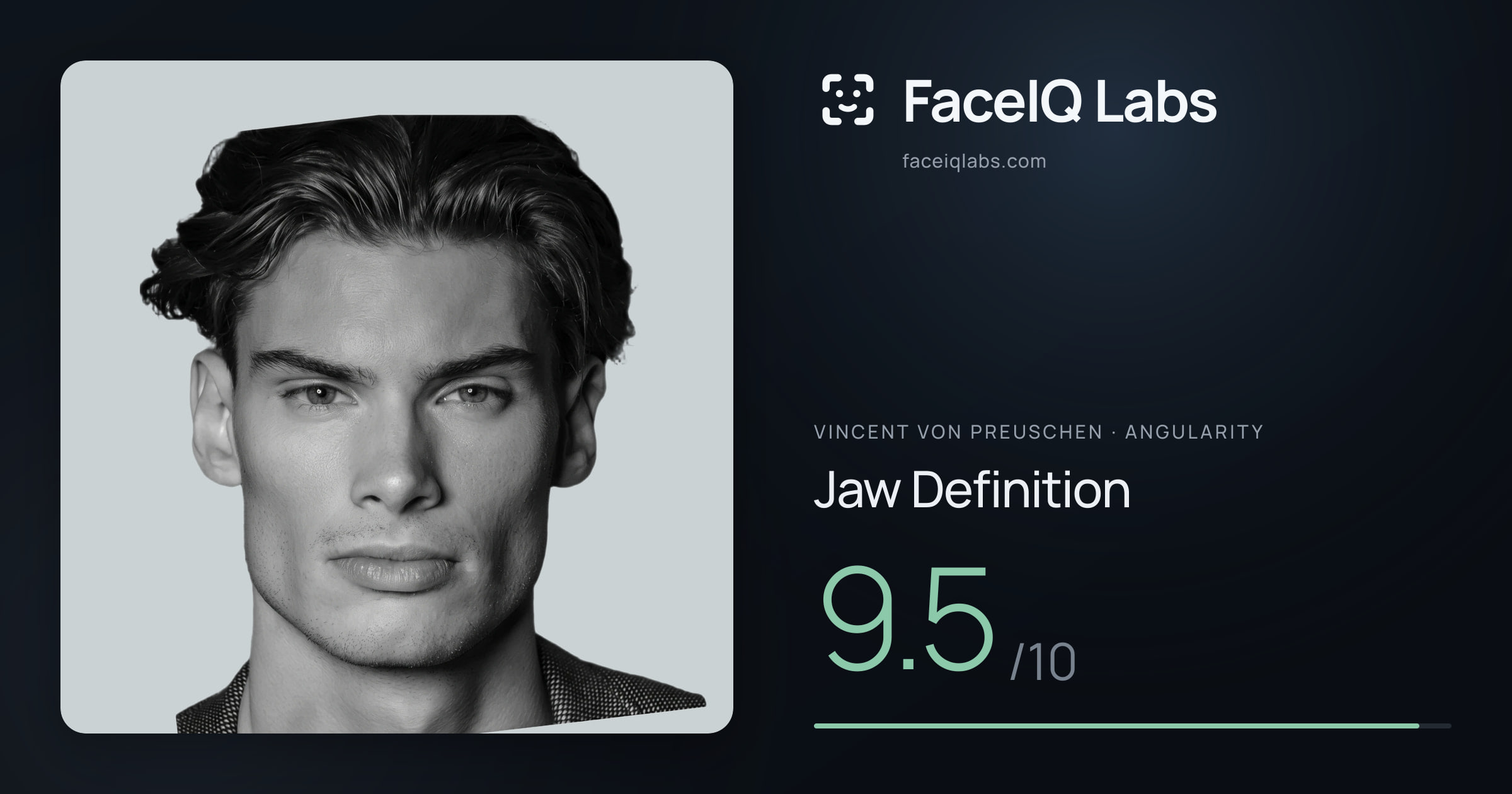 Vincent von Preuschen Jaw Definition: 9.5/10, drawn on the photo