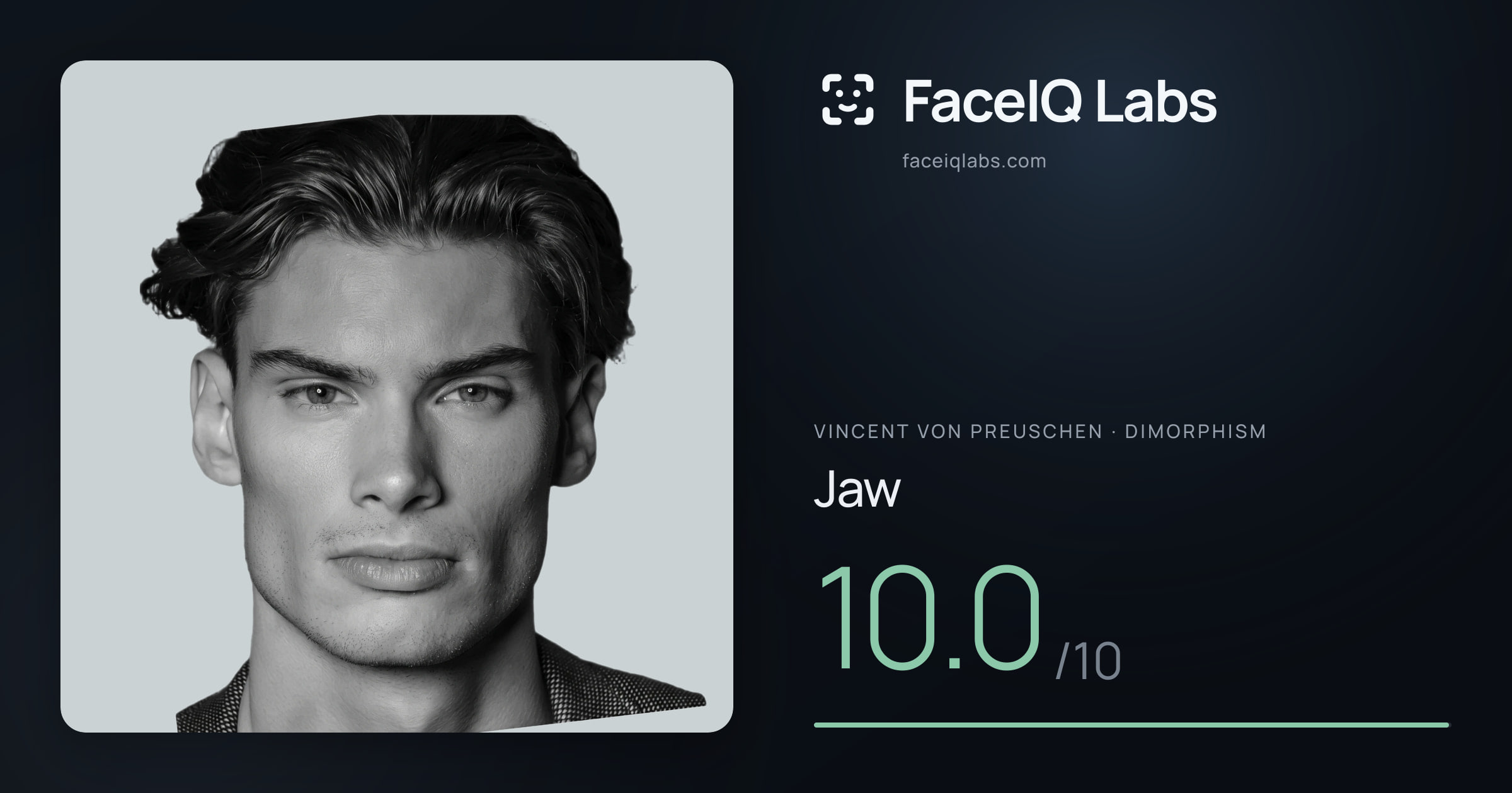 Vincent von Preuschen Jaw: 10.0/10, drawn on the photo