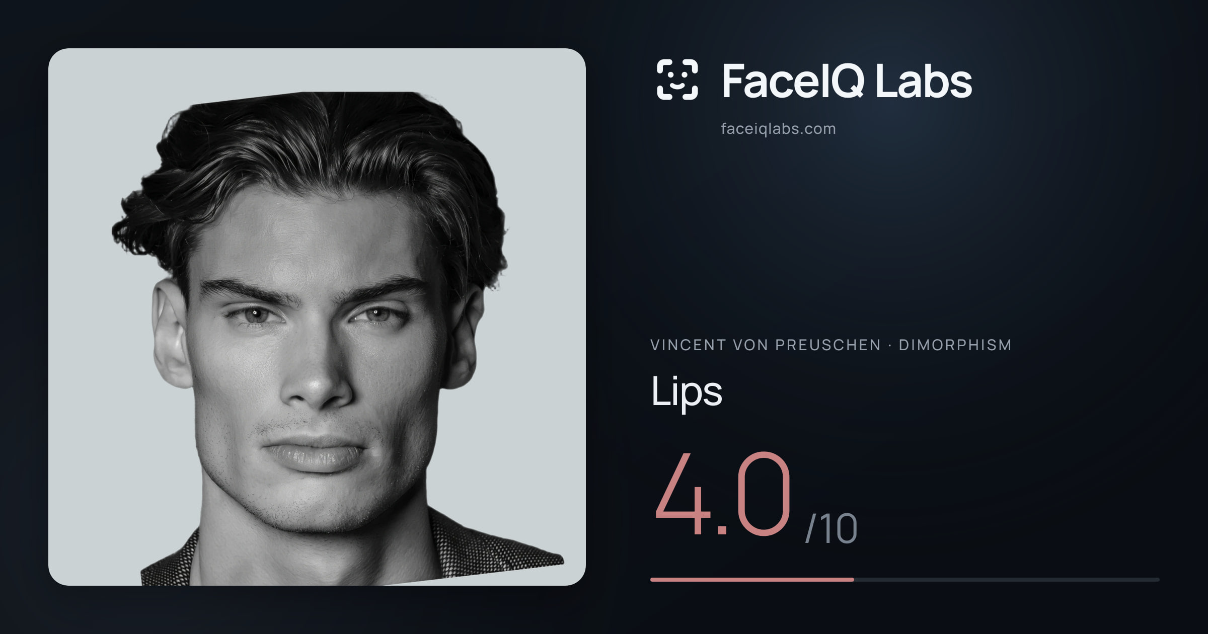 Vincent von Preuschen Lips: 4.0/10, drawn on the photo