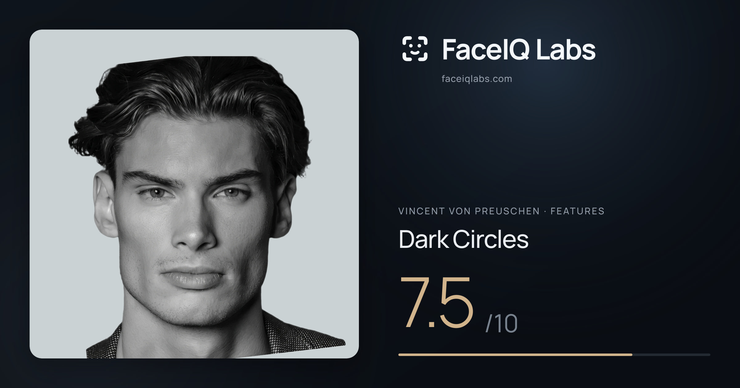 Vincent von Preuschen Dark Circles: 7.5/10, drawn on the photo