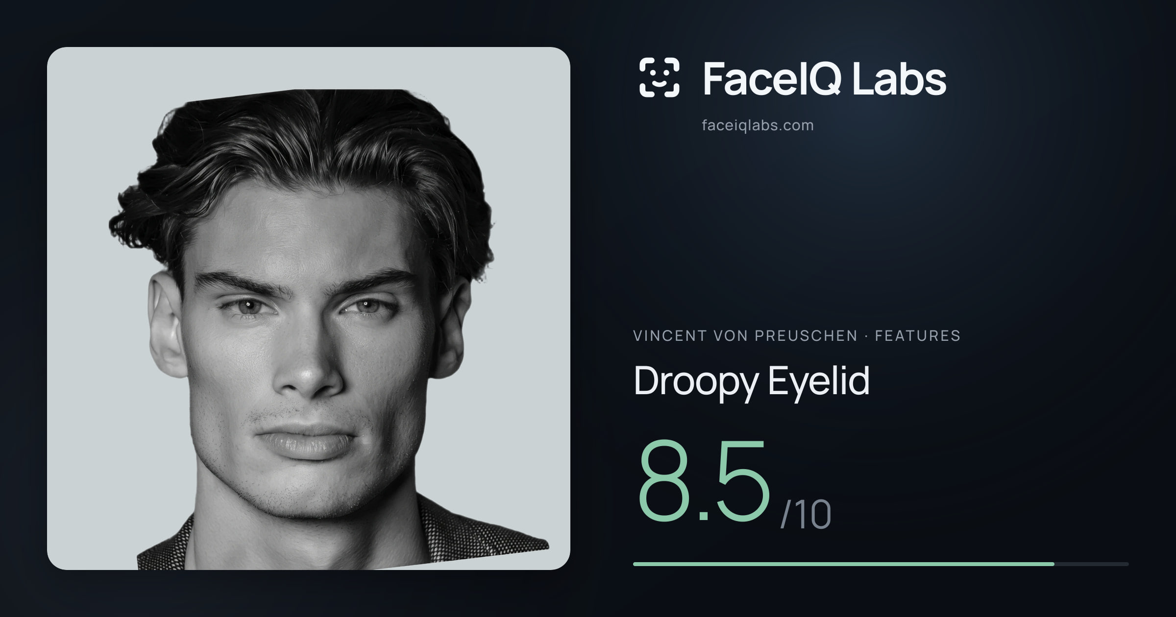 Vincent von Preuschen Droopy Eyelid: 8.5/10, drawn on the photo
