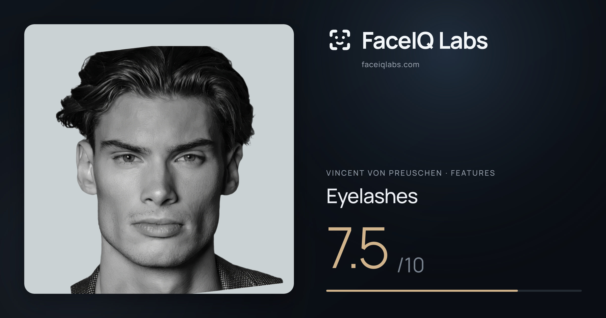Vincent von Preuschen Eyelashes: 7.5/10, drawn on the photo