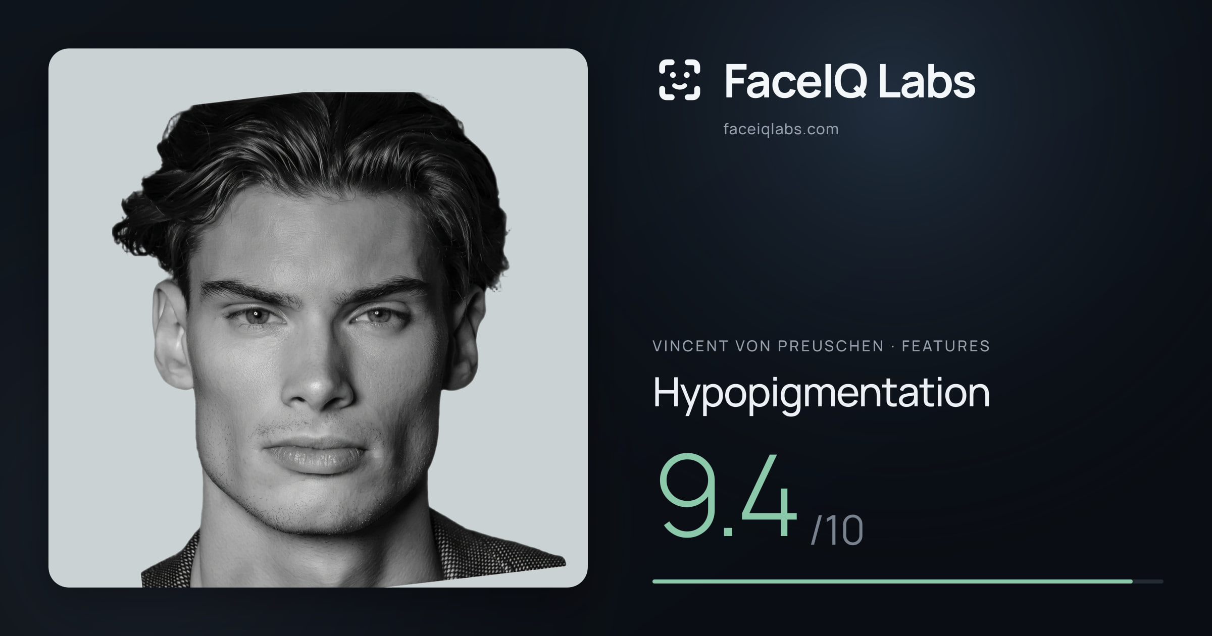 Vincent von Preuschen Hypopigmentation: 9.4/10, drawn on the photo