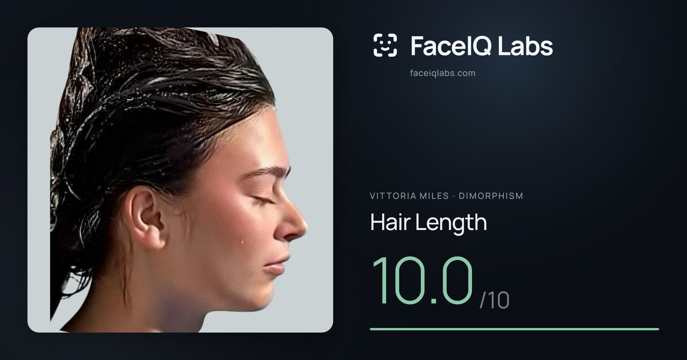 Vittoria Miles Hair Length: 10.0/10, drawn on the photo