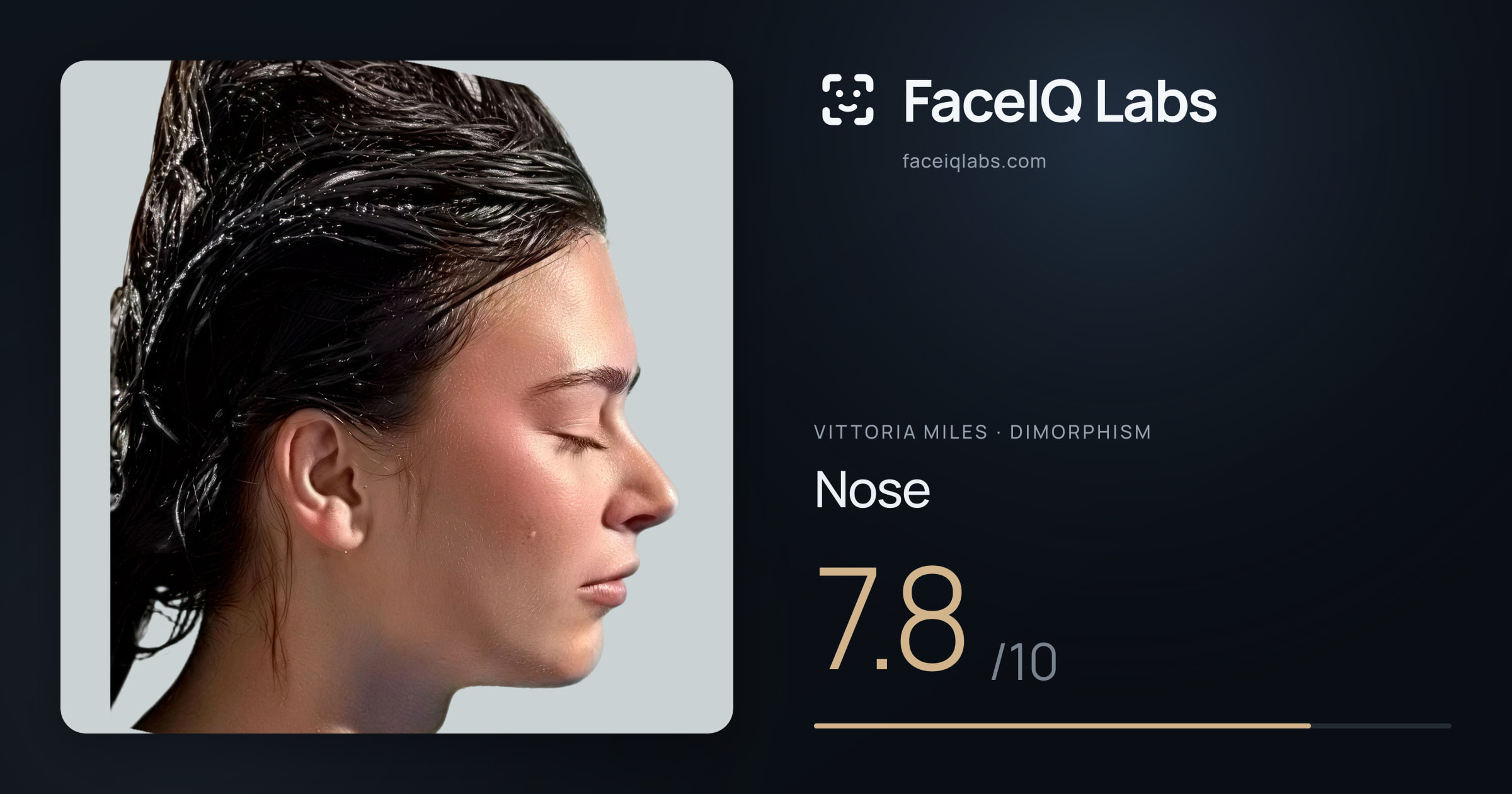 Vittoria Miles Nose: 7.8/10, drawn on the photo