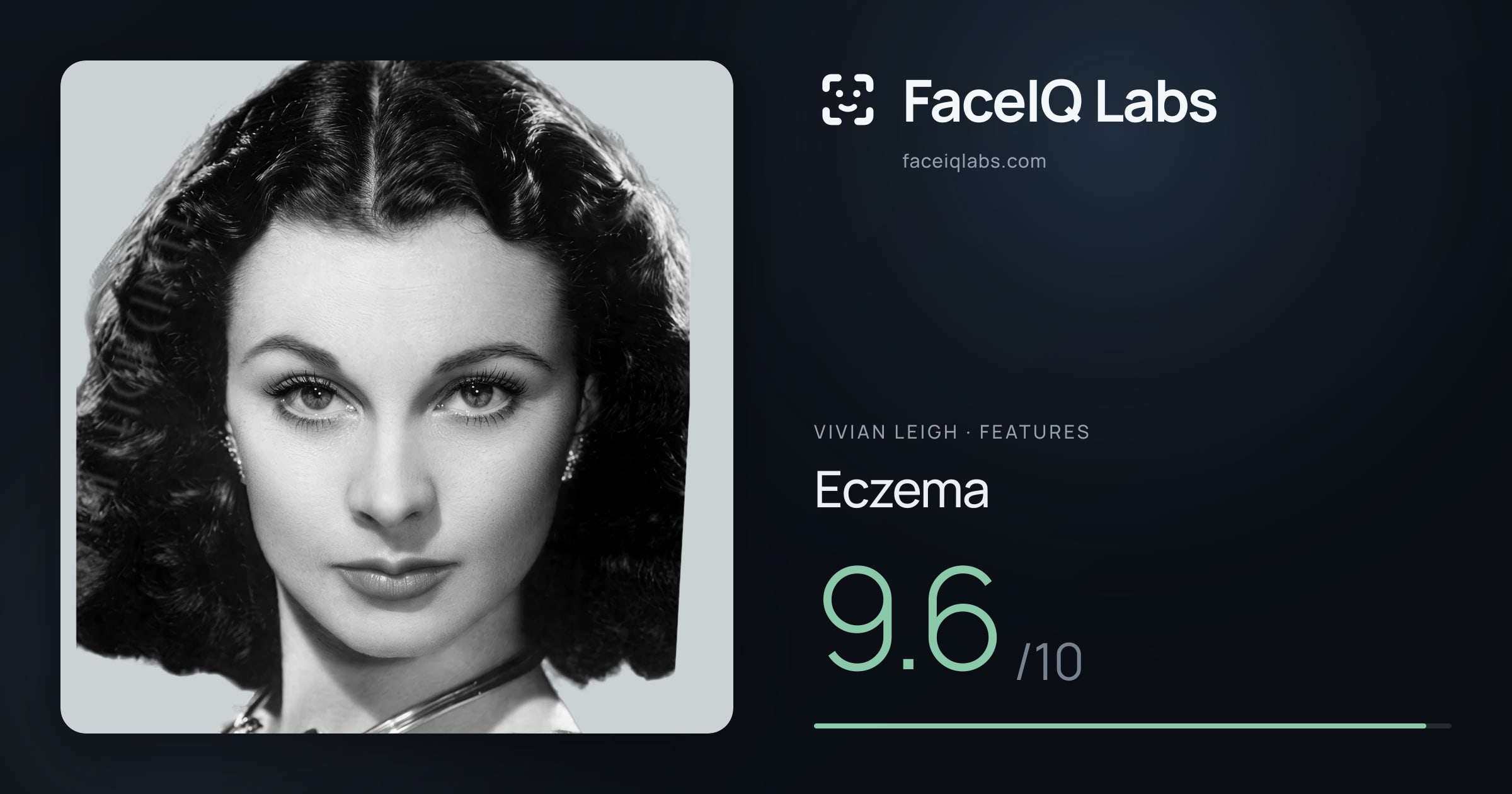 Vivian Leigh Eczema: 9.6/10, drawn on the photo