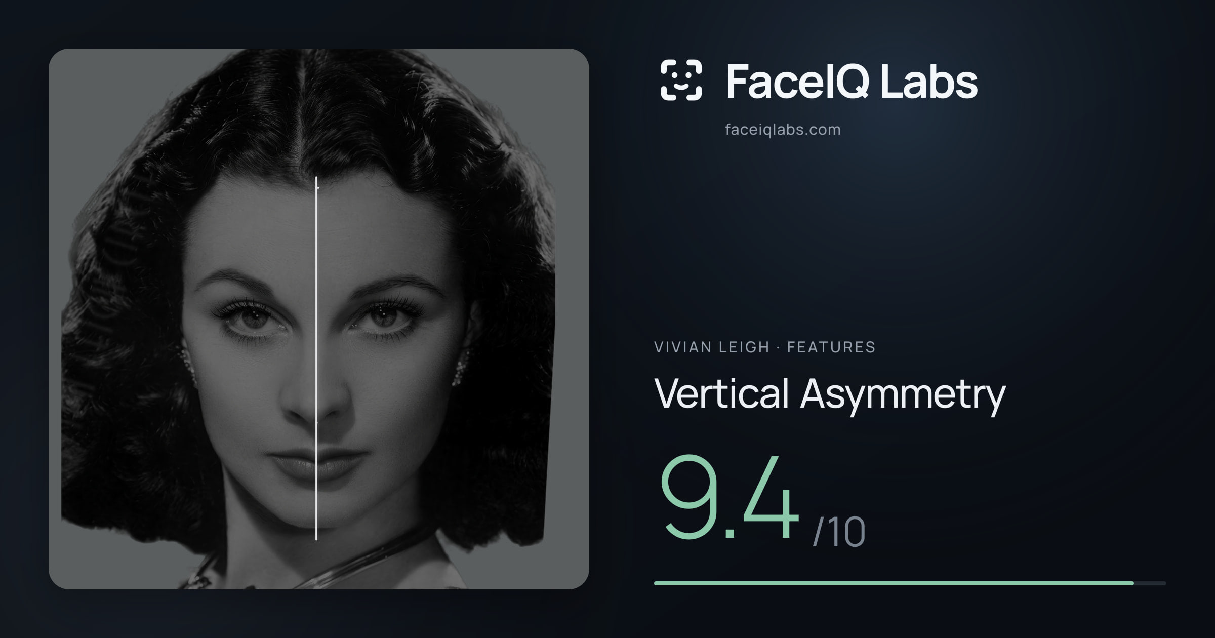 Vivian Leigh Vertical Asymmetry: 9.4/10, drawn on the photo