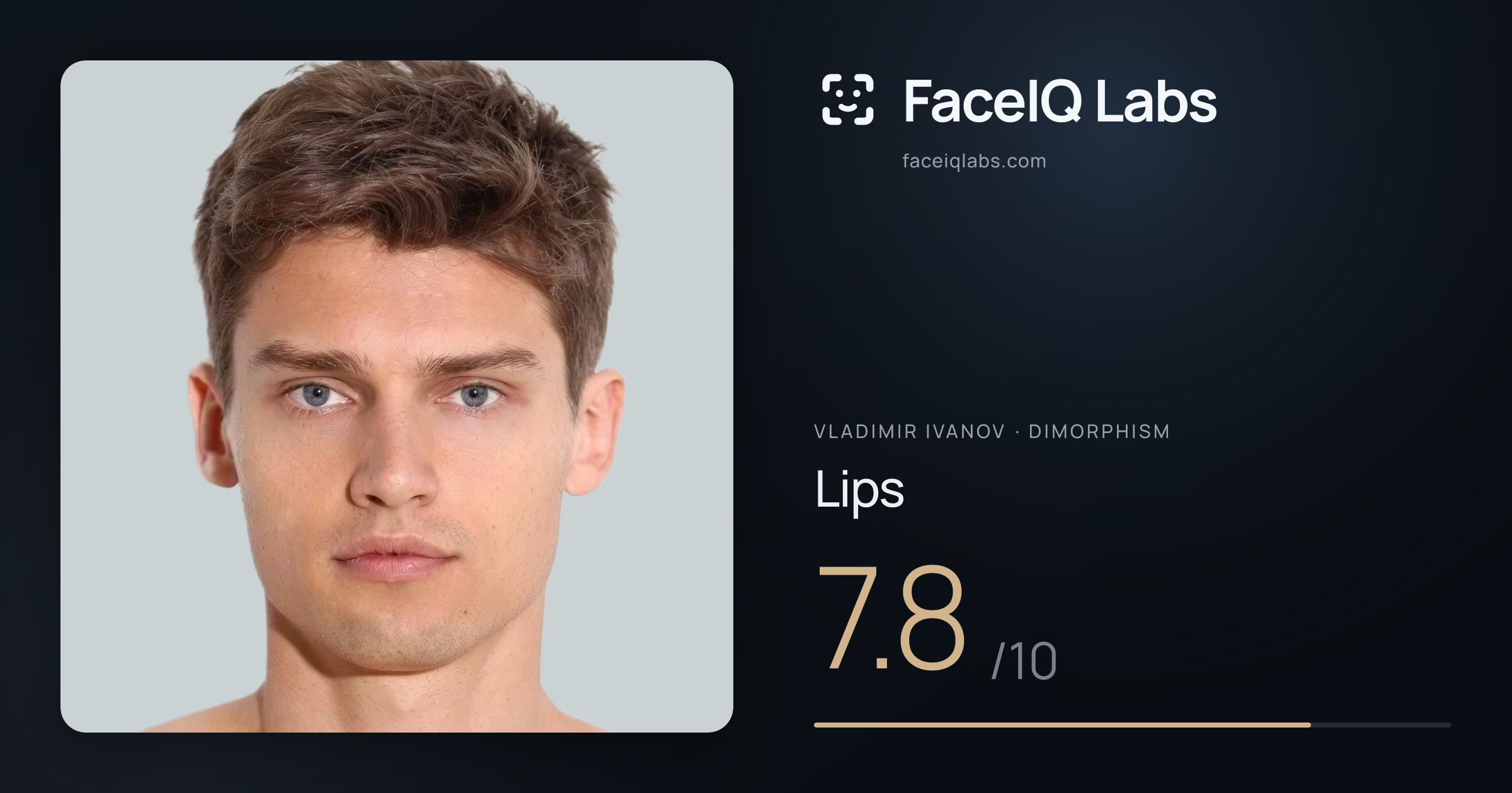 Vladimir Ivanov Lips: 7.8/10, drawn on the photo