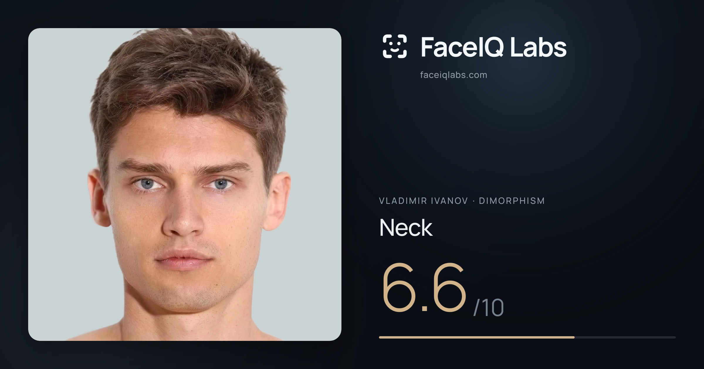 Vladimir Ivanov Neck: 6.6/10, drawn on the photo