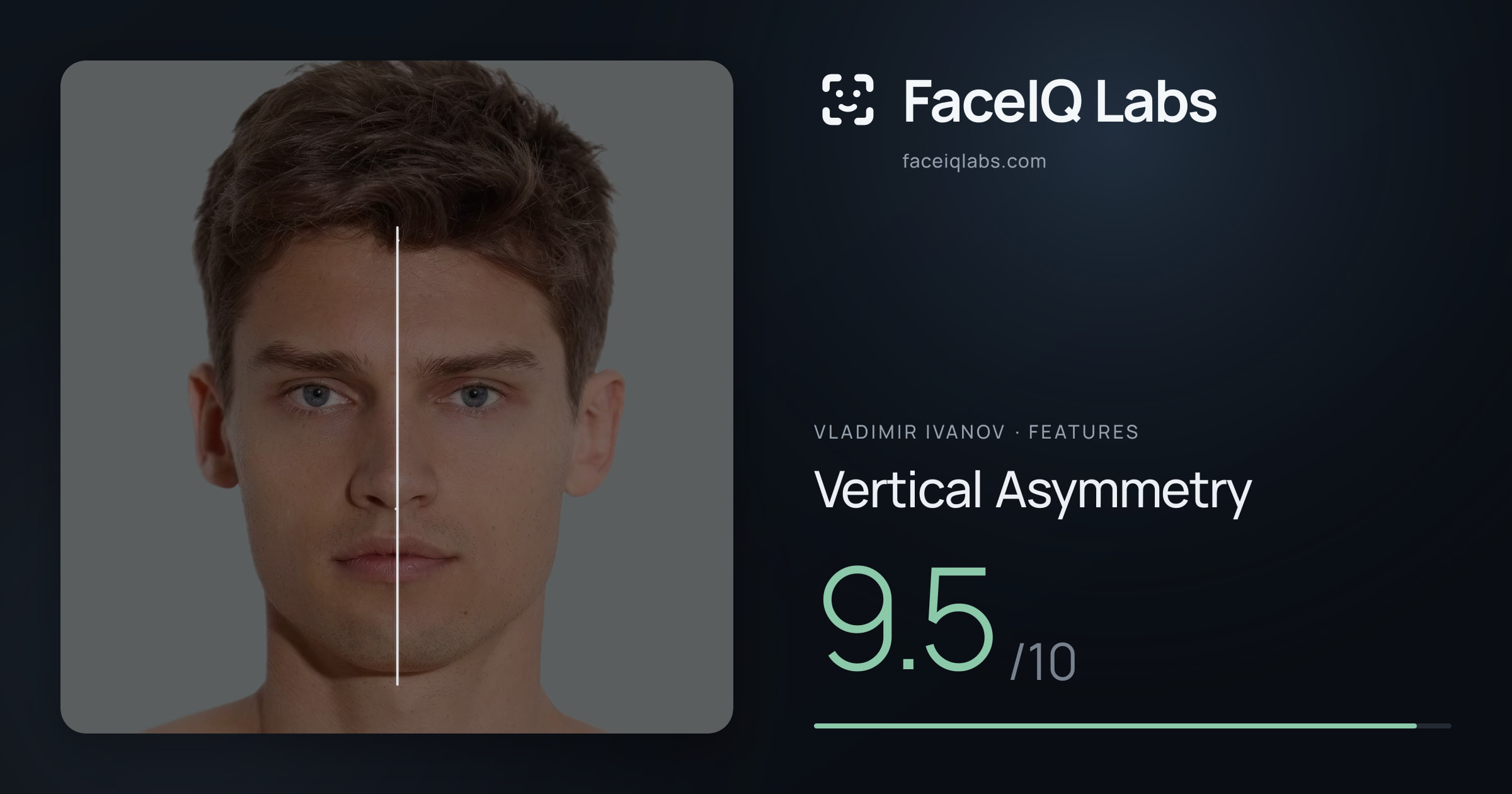 Vladimir Ivanov Vertical Asymmetry: 9.5/10, drawn on the photo