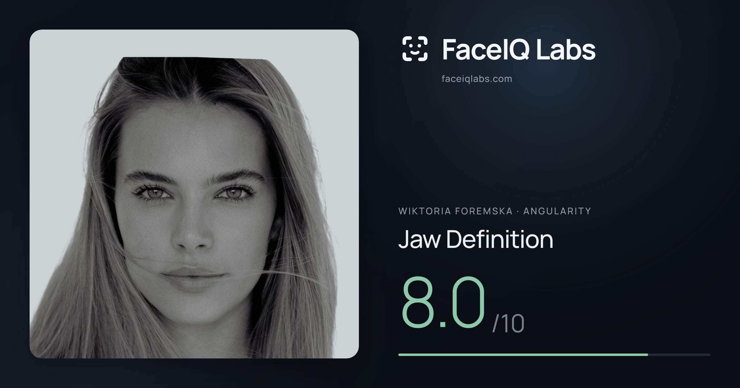 Wiktoria Foremska Jaw Definition: 8.0/10, drawn on the photo