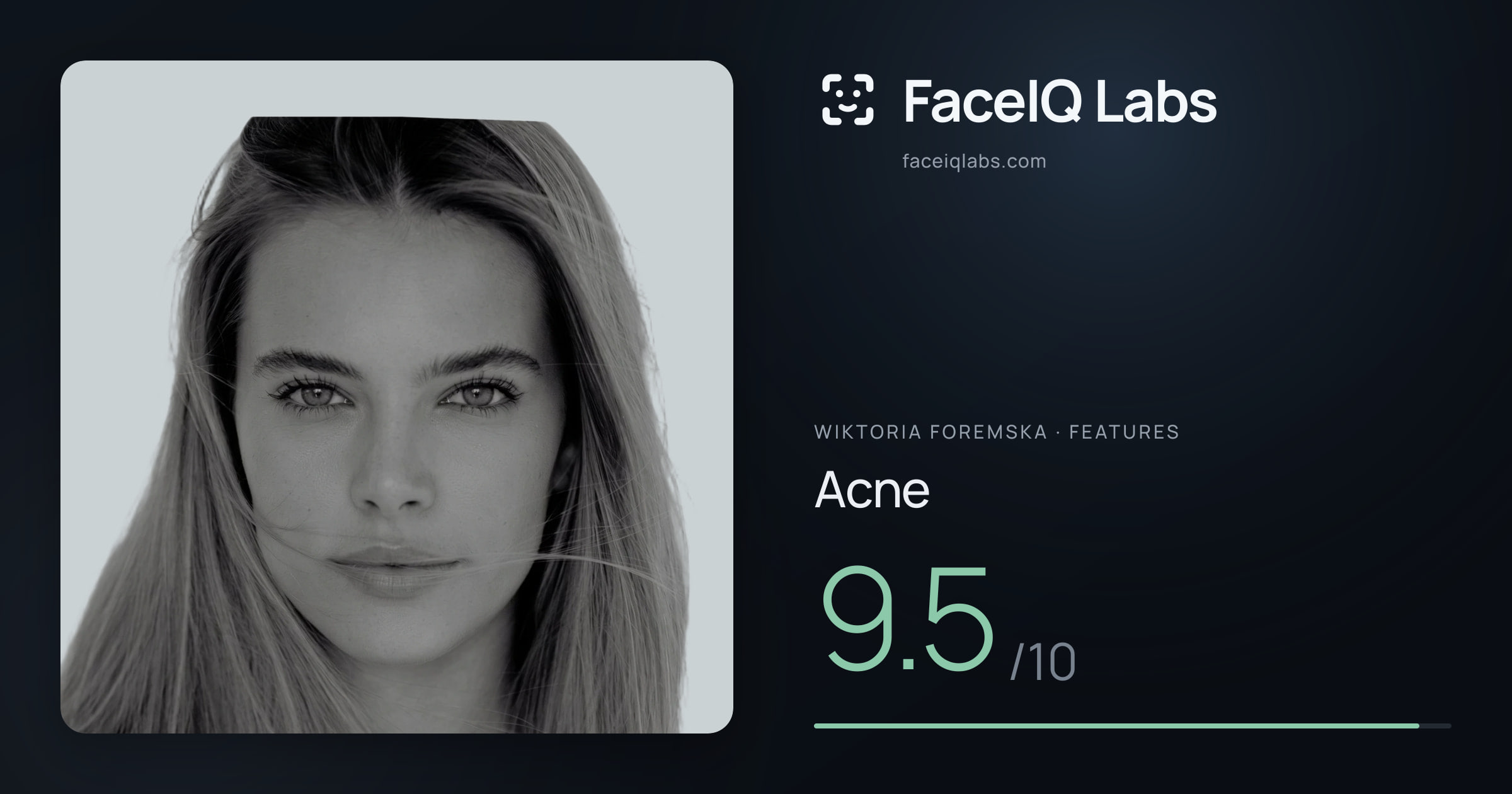 Wiktoria Foremska Acne: 9.5/10, drawn on the photo
