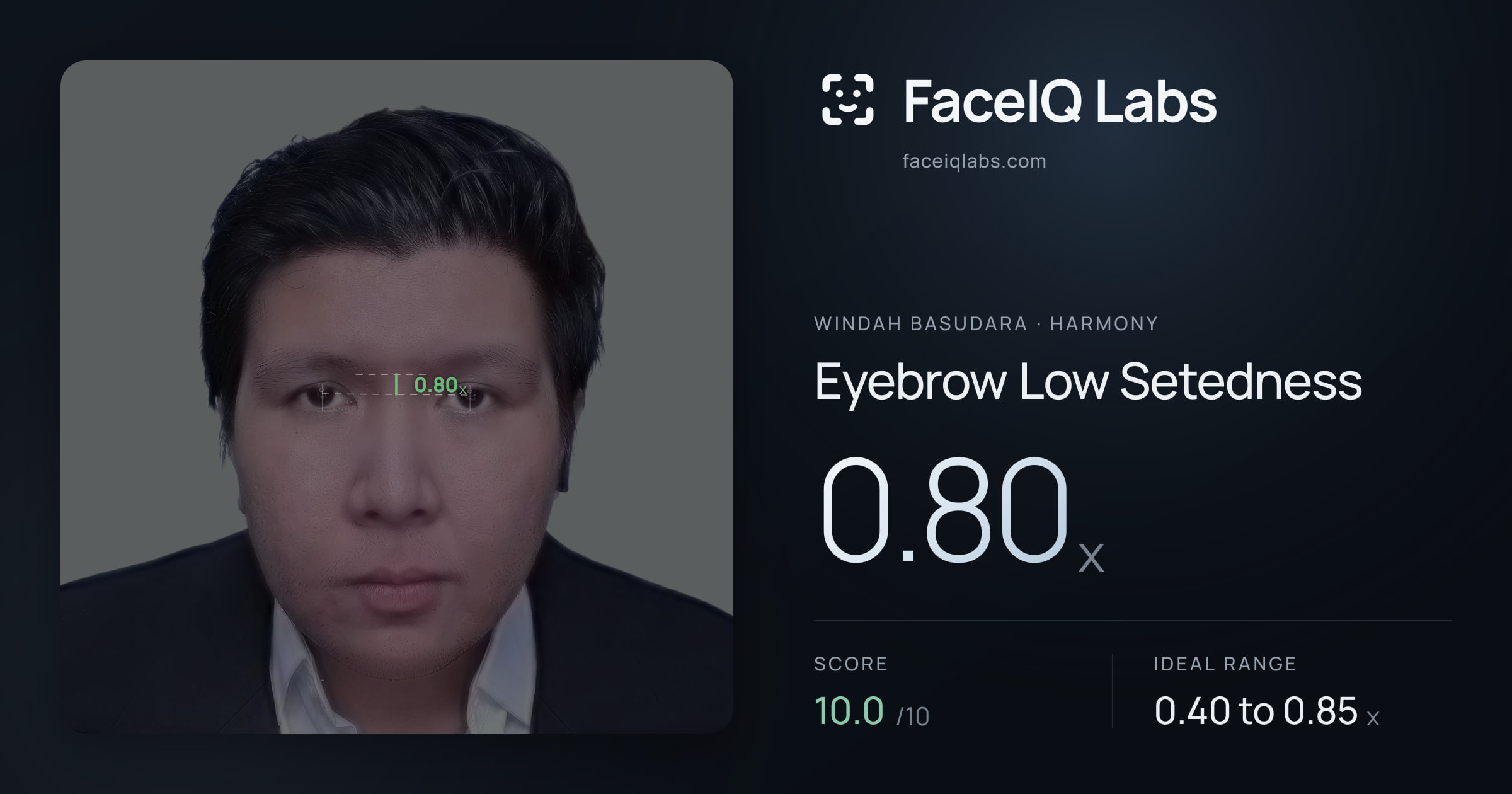 Windah Basudara Eyebrow Low Setedness: 0.80x, drawn on the photo