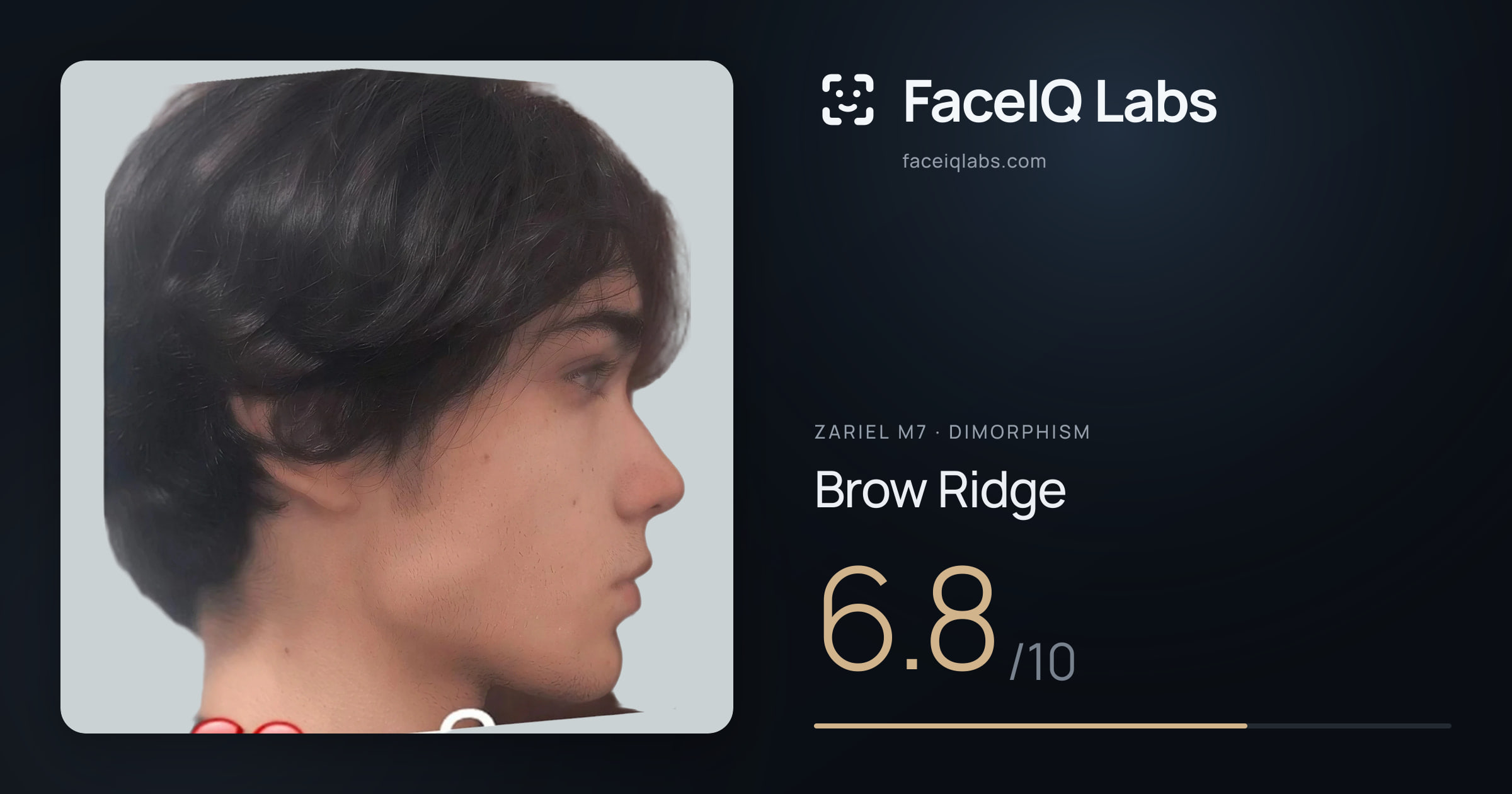 Zariel M7 Brow Ridge: 6.8/10, drawn on the photo