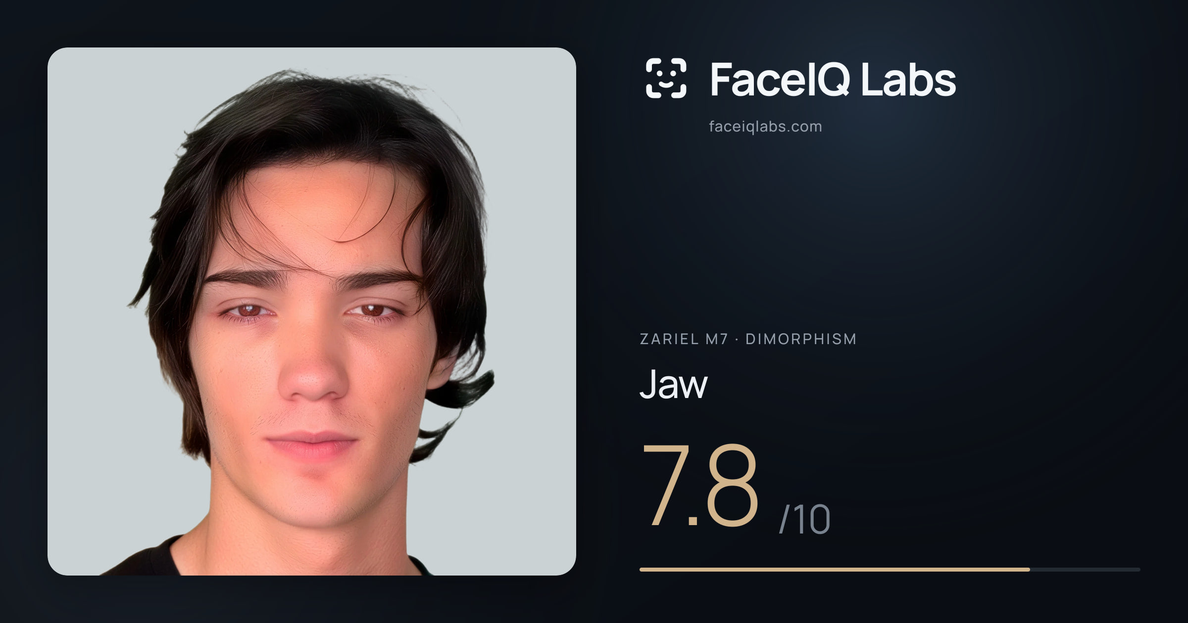 Zariel M7 Jaw: 7.8/10, drawn on the photo