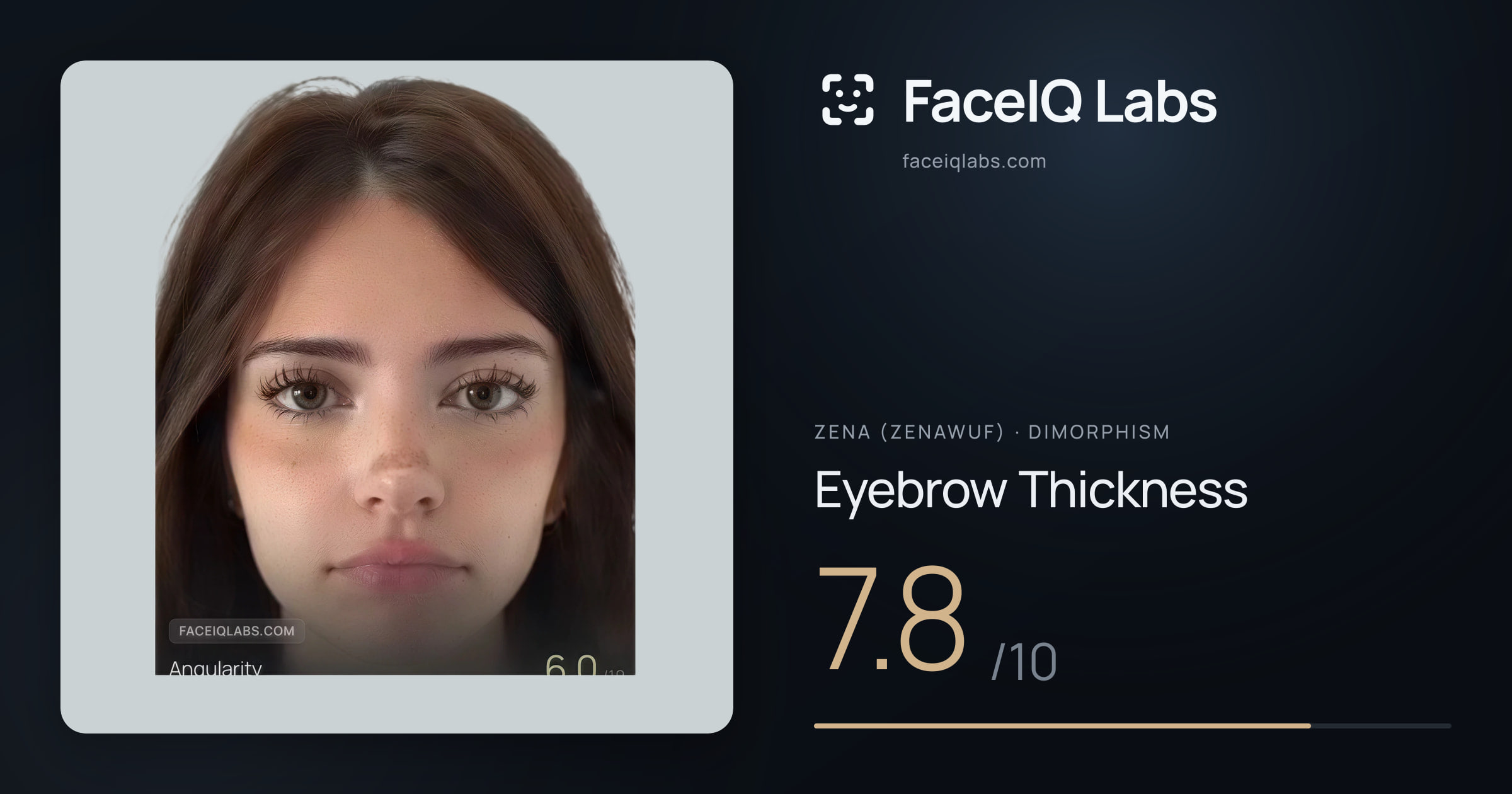 Zena (Zenawuf) Eyebrow Thickness: 7.8/10, drawn on the photo