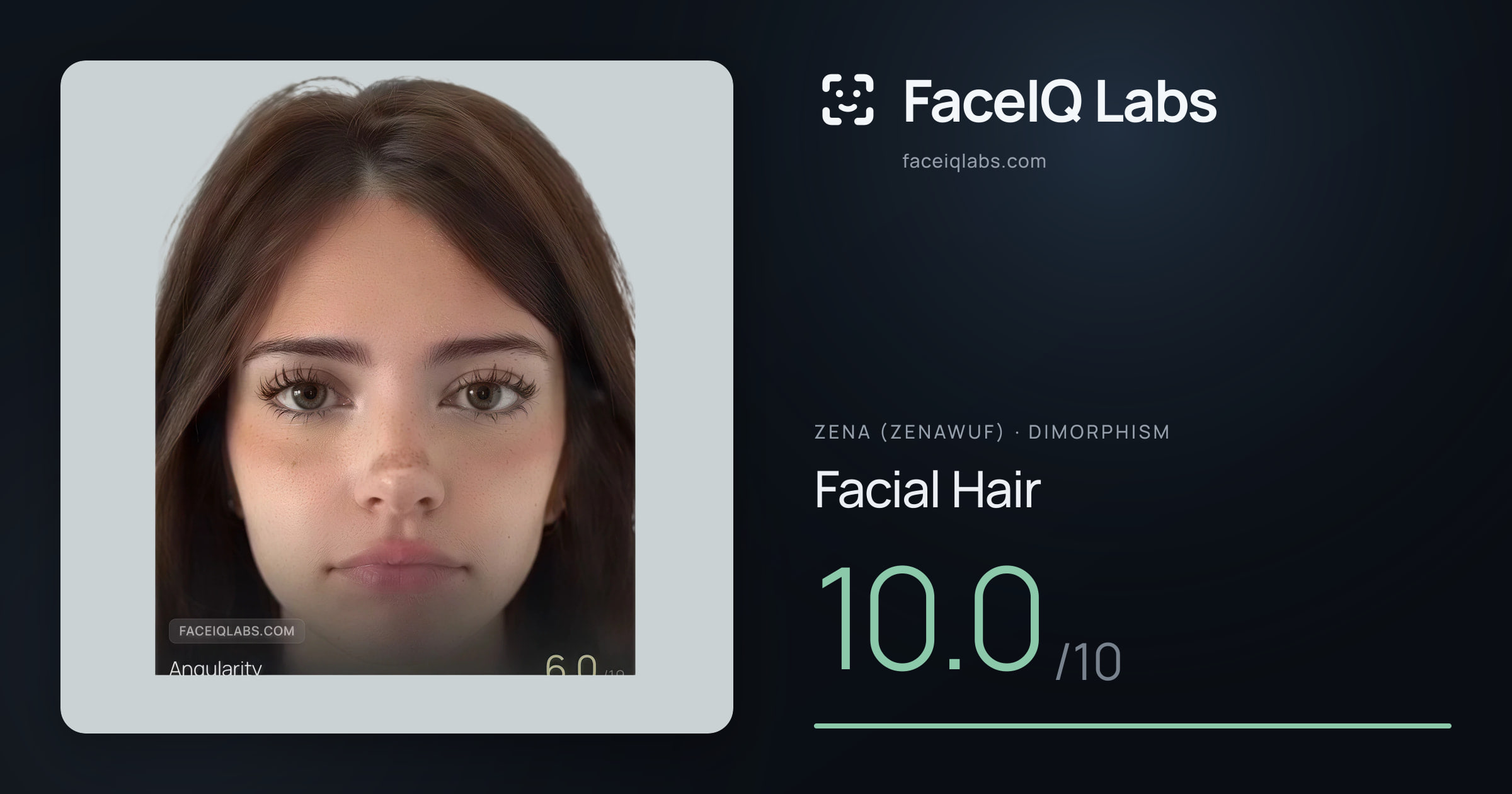 Zena (Zenawuf) Facial Hair: 10.0/10, drawn on the photo