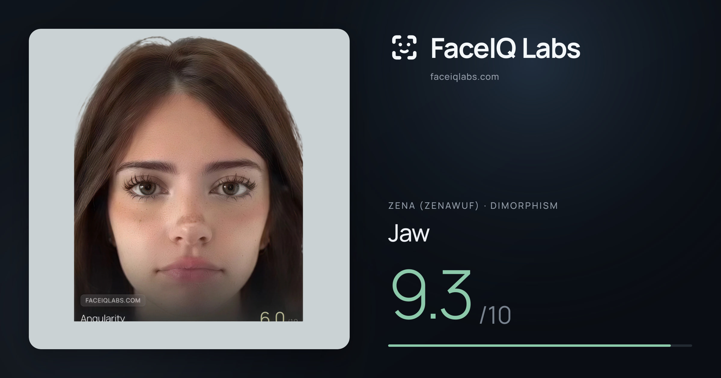 Zena (Zenawuf) Jaw: 9.3/10, drawn on the photo