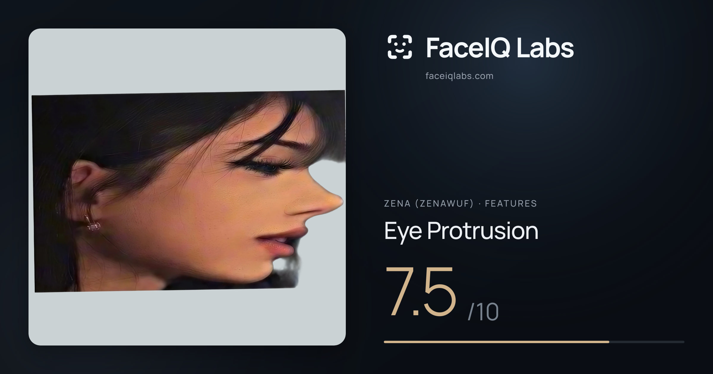 Zena (Zenawuf) Eye Protrusion: 7.5/10, drawn on the photo