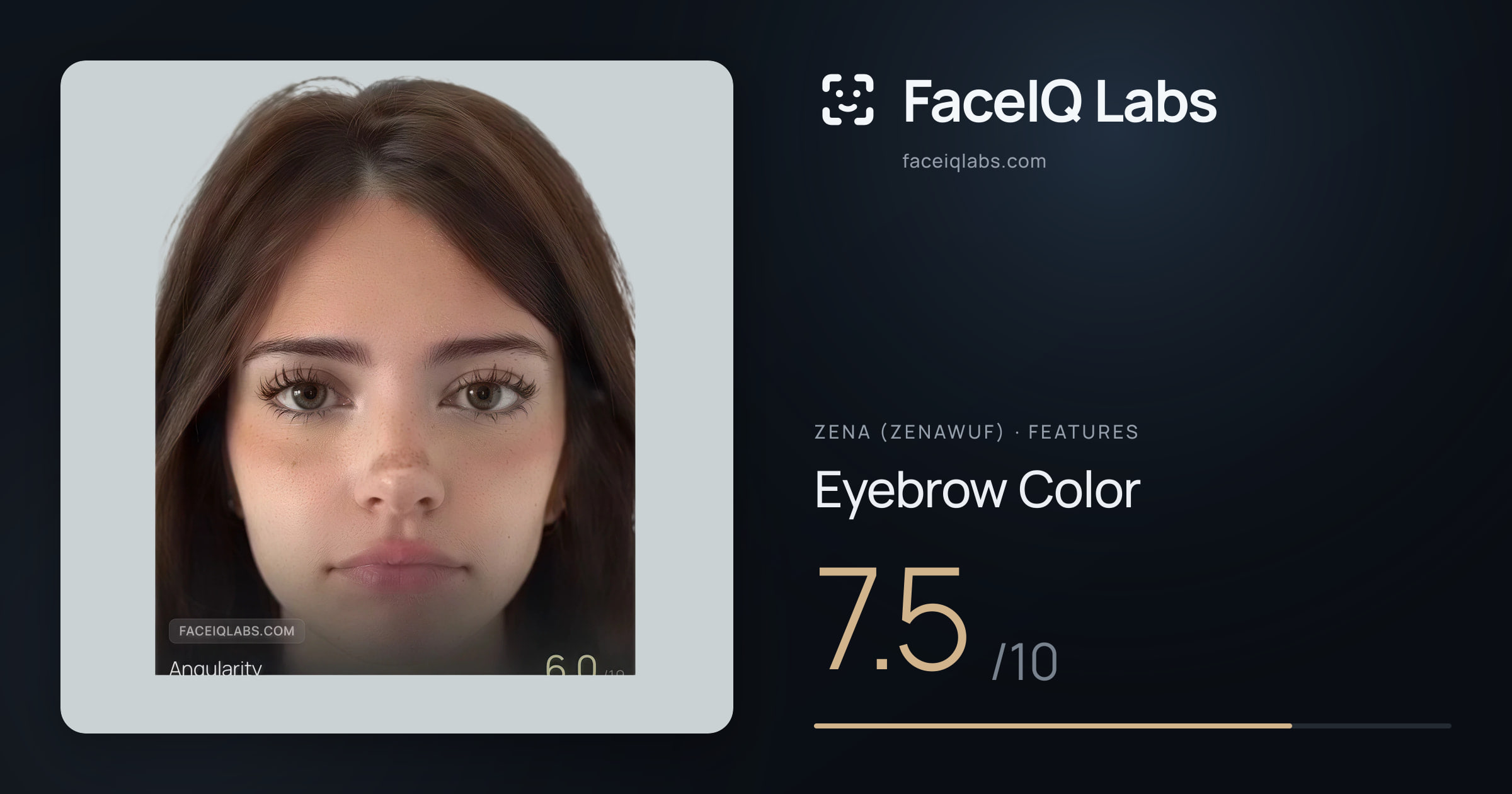 Zena (Zenawuf) Eyebrow Color: 7.5/10, drawn on the photo